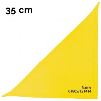 Individuelles Schecker Hundebandana – gelb, 35 cm