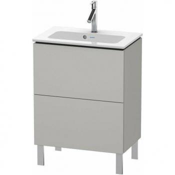 L‑Cube Waschtisch-Unterschrank Compact 62 × 39,1 cm, betongrau matt (Duravit)