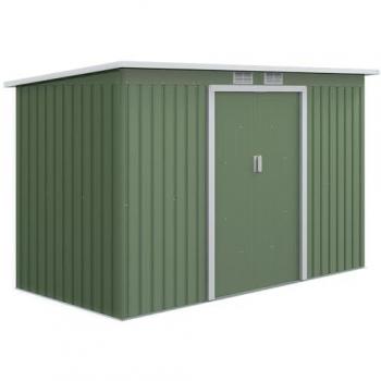 9 x 4FT Outdoor Green Storage Shed