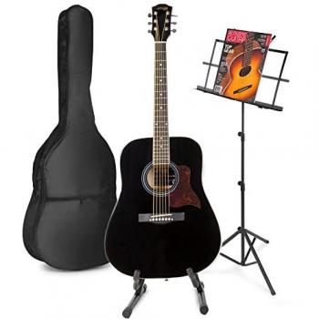 Solojam Western Guitar Max – Chitarra Acustica per Inizianti (nero)