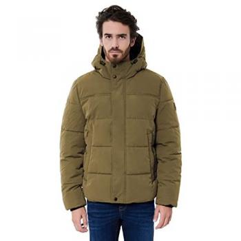 STREET ONE MEN Steppjacke Unifarbe Herren Winterjacke Burnt Olive Größe M