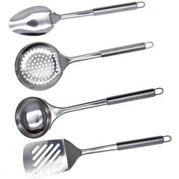 Set mestolo, schiumarola, spatola e cucchiaio Fackelmann Elemental