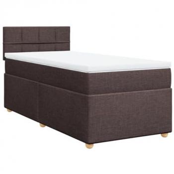 VidaXL Dunkelbraunes Bett 80x200 cm Boxspringbett mit Matratze