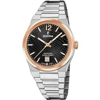 Festina Swiss 35mm Black Dial Rivée Quartz Watch
