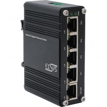 Exsys 5-Port Gigabit Ethernet Switch, Mini, Schwarz