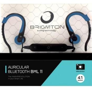 Brigmton BML 11 casque Monophonique sans fil Noir, Bleu