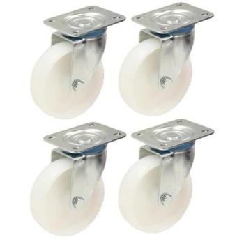 Roulettes pivot 5 en nylon – Set de 4, 170 kg par roulement