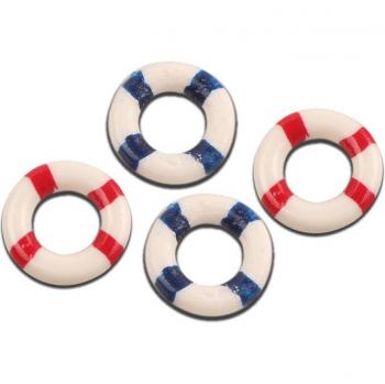 20Pcs 15/26mm Mixed Cute Resin Lifebuoy Flatbacks for Scrapbooking