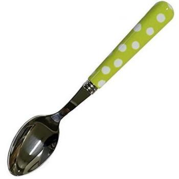 Tea Spoon Sabre White Dots Lime