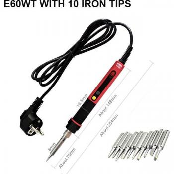 Soldador eléctrico CXG E60W/90W/110W con 10 puntas y enchufe europeo