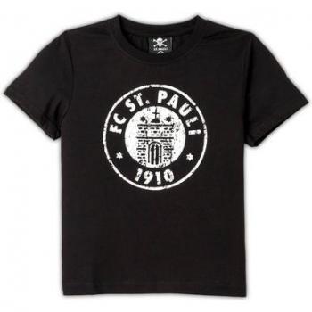 T-shirt per bambini St. Pauli Logo Nero e Bianco