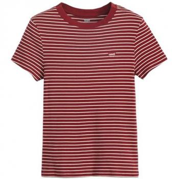 Levi's® T-Shirt Essential Housemark 000KK-0005 Rot Slim Fit S Damen