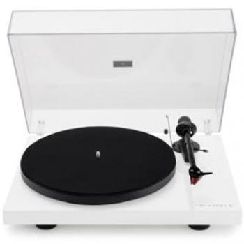 Weißes Triangular-Lunar 3‑Plattenspieler