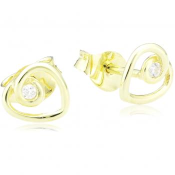 Caï Paar Damen-Ohrstecker – 925er Silber mit Zirkonia