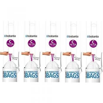 Brabantia PerfectFit bolsas de basura Tipo C 10-12 L, 20 unidades