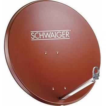 SCHWAIGER SAT Anlage 80 cm 4 Teilnehmer Quad-LNB (mit Switch) Ziegel-Rot