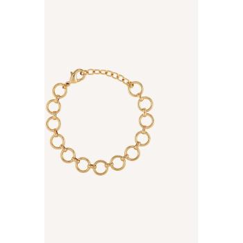 Pulsera oro 18kt con eslabones liso circular