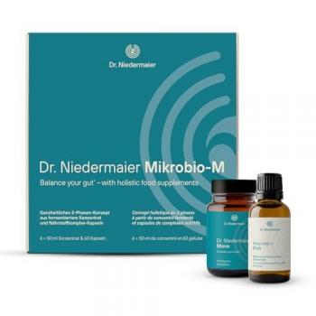 Dr. Niedermaier Mikrobio-M Monatsbox: 6x50ml Konzentrat + 60 Kapseln zur Unterstützung der Darmbalance
