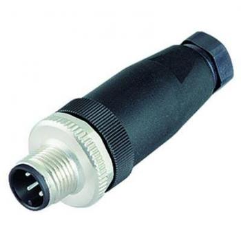 M12 Connector männlich gerade A-Codierung 5-polig schwarz