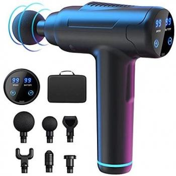 OLEKE MuskelEntspannungs‑Gun – 2550 mAh, Touchscreen, 6 Kopfformen, 99 Geschwindigkeiten