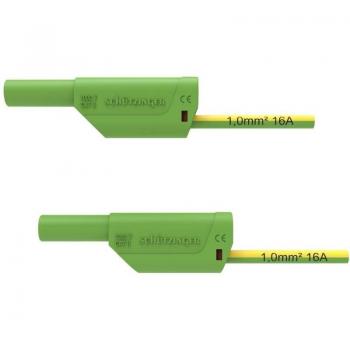 Schuetzinger Safety Test Cable 150 cm, Green‑Yellow
