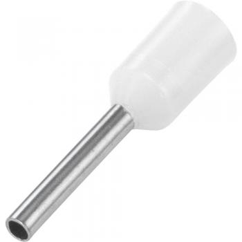 Embout de câble partiellement isolé TRU COMPONENTS E075-08WT 1 x 0.75 mm² 8 mm blanc 100 pièces
