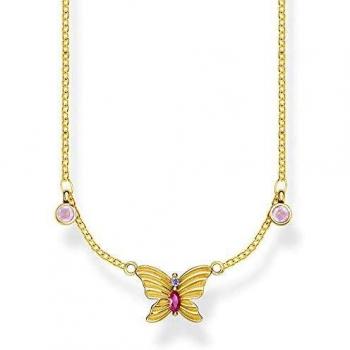 Collar mariposa de plata con acabado en oro de 18K Thomas Sabo
