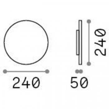 Lampada da parete a LED Punto antracite Ø 24 cm