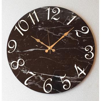 Horloge murale vintage marbre 50cm style roman