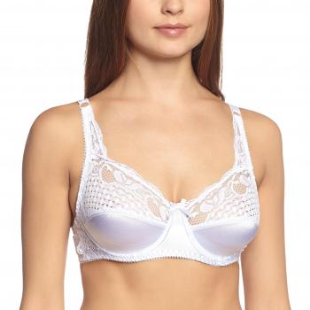Sassa Damen Unterwäsche BH mit Bügel, Einfarbig, 85C, Weiß
