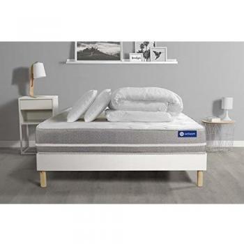 Pack Prêt à Dormir Actimemo Touch 140x200 3 Zones – Sommeil Tout Inclus (Sommier, Oreillers, Couette)
