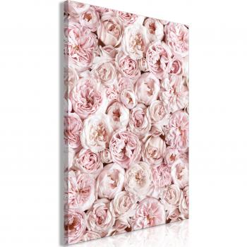 Quadro fiori da giardino verticale, tela italiana 40x60