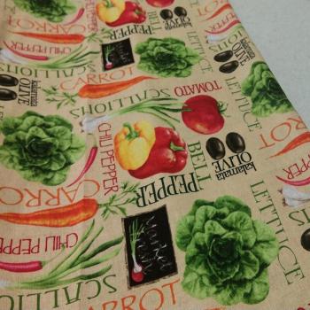 100% Cotton Vegetable Print Fabric