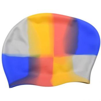Bonnet de natation femme en silicone arc-en-ciel