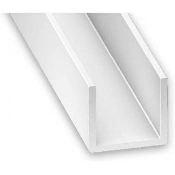 Perfil PVC Branco em U 10x21mm