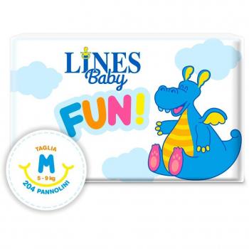 Lines Baby FUN! 204 pannolini, taglia 3 (5-9 kg)