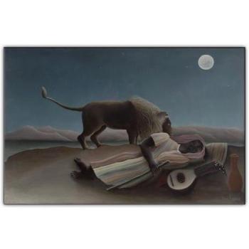 Artopweb EC21751 Rousseau – Le Dragon Dormeur, Bois, Multicolore, 80×52×1,8 cm