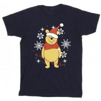 Maglietta invernale navy blue con Winnie The Pooh per ragazzi