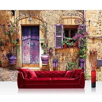 Vlieswandtapete 416x254 cm – PREMIUM PLUS Mediterraner Städte-Landschafts‑Bild