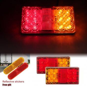 Luces de advertencia traseras LED para camión, remolque o caravana, versión doble voltaje (12/24V), set de 2