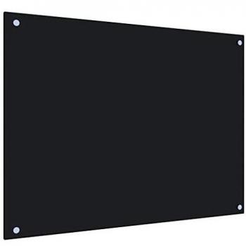 VidaXL Kitchen Backsplash Black 31.5x23.6 Tempered Glass