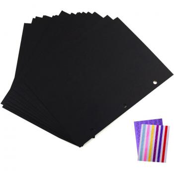 Pages noires de rechange pour album photo 26 x 18 cm, 24 pièces