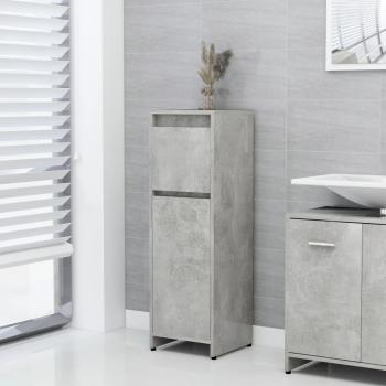 Armadietto da Bagno Grigio Cemento 30x30x95 cm in Truciolato