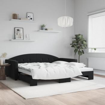 Lit de jour pliant gigogne noire 100x200 cm