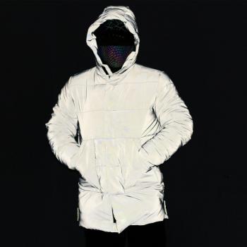 Parka Gruesa y Cálida con Reflejos