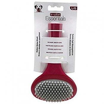 Le Salon Essentials Soft Grip Rubber Slicker Dog Brush, Large Breed