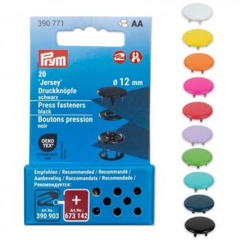 Jersey Drukknopen Prym 12 mm, 20 stuks – Donkerbruin