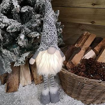 66cm Standing Christmas Gonk with Grey Patterned Hat