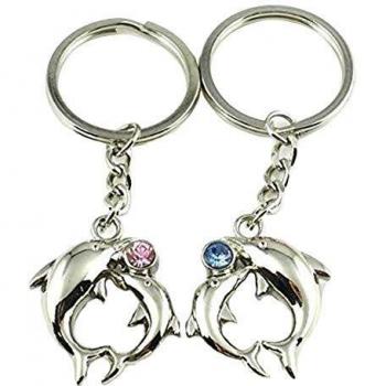 Schlüsselkuss: Delfin-Anhänger für Paare