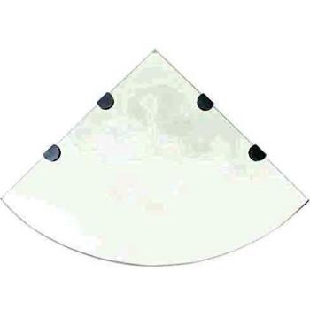 Chrome Supported Glass Corner Shelves 2 pcs 45x45 cm vidaXL